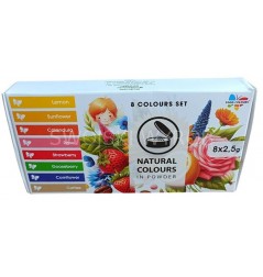 BARWNIKI NATURALNE W PROSZKU 8 KOLORÓW